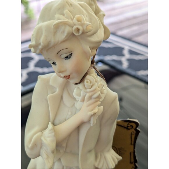 Giuseppe Armani Porcelain Figurine 10” Italy 1988 Capodimonte Girl w Wheelbarrow - Picture 10 of 16